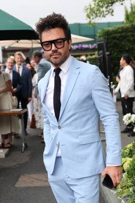. 02 07 2025. London, United Kingdom. Dominic Cooper arriving on day three of the Wimbledon Tennis Championships in London.  xStephenxLockx xi-Imagesx IIM-26066-0012