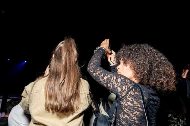 Kilian Kerner Children of the GDR Photographers take photos with their cell phones during the Fashion Week Berlin show Children of the GDR in the Über Arena by Kilian Kerner Copyright: xEVENTPRESSxJeremyxKnowlesx