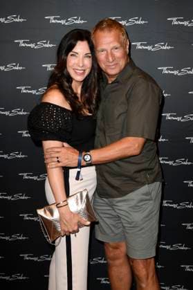 Alexandra Polzin with husband Gerhard Leinauer at the Thomas Sabo Elyndra collection presentation at Berlin Fashion Week S S 2026 at the Hotel de Rome Berlin, 02 07 2025 Foto:xF.xKernx xFuturexImagex sabo_5715