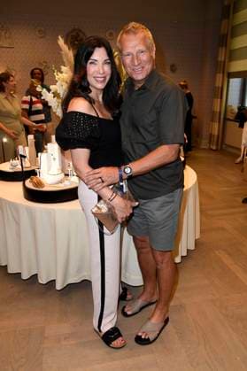 Alexandra Polzin with husband Gerhard Leinauer at the Thomas Sabo Elyndra collection presentation at Berlin Fashion Week S S 2026 at the Hotel de Rome Berlin, 02 07 2025 Foto:xF.xKernx xFuturexImagex sabo_5717
