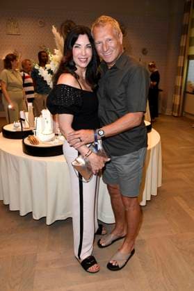 Alexandra Polzin with husband Gerhard Leinauer at the Thomas Sabo Elyndra collection presentation at Berlin Fashion Week S S 2026 at the Hotel de Rome Berlin, 02 07 2025 Foto:xF.xKernx xFuturexImagex sabo_5718