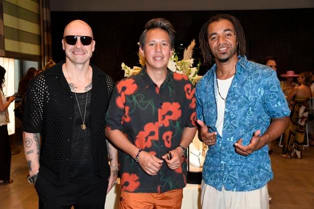 Mateo Jasik, Matthias Hafemann and John Magiriba Lwanga from Culcha Candela at the Thomas Sabo Elyndra collection presentation at Berlin Fashion Week S S 2026 at the Hotel de Rome Berlin, 02 07 2025 Foto:xF.xKernx xFuturexImagex sabo_5723