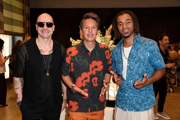 Mateo Jasik, Matthias Hafemann and John Magiriba Lwanga from Culcha Candela at the Thomas Sabo Elyndra collection presentation at Berlin Fashion Week S S 2026 at the Hotel de Rome Berlin, 02 07 2025 Foto:xF.xKernx xFuturexImagex sabo_5724