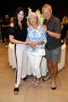 Alexandra Polzin with mother Regina Polzin and husband Gerhard Leinauer at the Thomas Sabo Elyndra collection presentation at Berlin Fashion Week S S 2026 at the Hotel de Rome Berlin, 02 07 2025 Foto:xF.xKernx xFuturexImagex sabo_5729