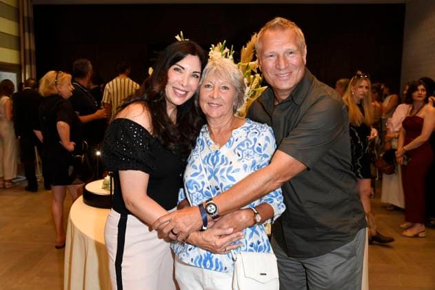 Alexandra Polzin with mother Regina Polzin and husband Gerhard Leinauer at the Thomas Sabo Elyndra collection presentation at Berlin Fashion Week S S 2026 at the Hotel de Rome Berlin, 02 07 2025 Foto:xF.xKernx xFuturexImagex sabo_5733
