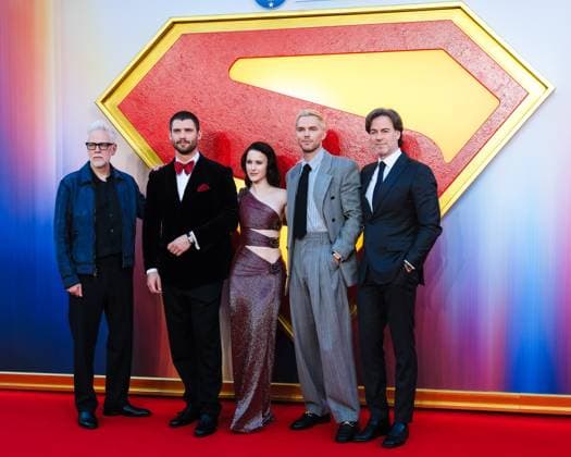 Fan event for a JAMES GUNN FILM, SUPERMAN on Wednesday 2 July 2025 Director James Gunn, David Corenswet, Rachel Brosnahan , Nicholas Hoult and Producer Peter Safran seen at the Fan event for a JAMES GUNN FILM, SUPERMAN on Wednesday 2 July 2025 at Cineworld Leicester Square, London. . Picture, Credit:Julie Edwards Avalon  Copyright: xJuliexEdwardsx xAvalonx 1017718930