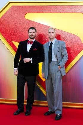 David Corenswet and Nicholas Hoult at the fan event for the movie Superman at Cineworld Leicester Square London, 02 07 2025 Foto:xJ.xEdwardsx xFuturexImagex superman_5717