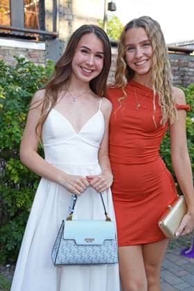 Kassandra Kaven with sister Chantal Kaven at the LASCANA SUMMER CLUB as part of Berlin Fashion Week Spring Summer 2026 at Maaya Berlin on 02 07 2025
