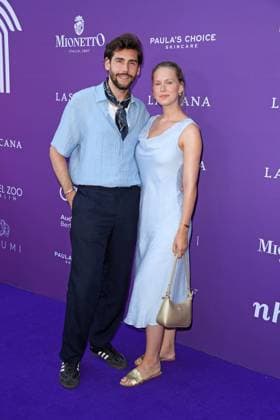 Alvaro Soler with wife Melanie Kroll at the LASCANA SUMMER CLUB as part of the Berlin Fashion Week Spring Summer 2026 at Maaya Berlin on 02 07 2025
