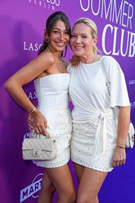 Catharina Maranca with mother Antje Maranca at the LASCANA SUMMER CLUB as part of the Berlin Fashion Week Spring Summer 2026 at Maaya Berlin on 02 07 2025