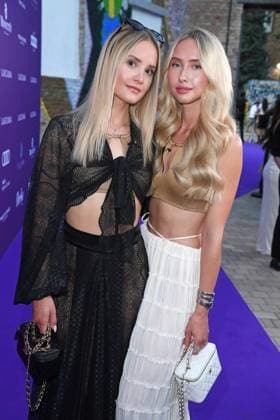 Davina Geiss with sister Shania Geiss at the LASCANA SUMMER CLUB as part of Berlin Fashion Week Spring Summer 2026 at Maaya Berlin on 02 07 2025