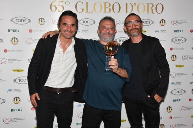 Rome, Italy: Rome, Sala Della Protomoteca in Campidoglio Golden Globe 2025 Awards, In the photo: Marco and Antonio Manetti Piergiorgio Bellocchio Rome Italy  - ZUMAp169 20250702_zea_p169_571 Copyright: xVincenzoxLandix