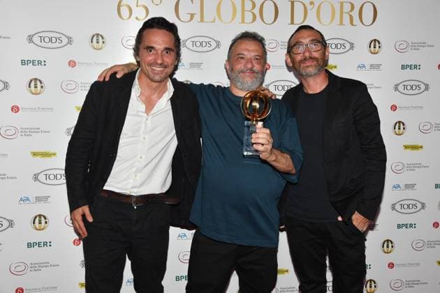 Rome, Italy: Rome, Sala Della Protomoteca in Campidoglio Golden Globe 2025 Awards, In the photo: Marco and Antonio Manetti Piergiorgio Bellocchio Rome Italy  - ZUMAp169 20250702_zea_p169_572 Copyright: xVincenzoxLandix