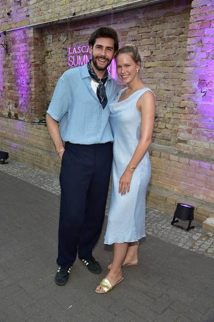 GermanyPremiere JURASSIC World Alvaro Soler with wife Melanie Kroll ã LASCANA Summer Club Ò the well-known Hamburg lingerie and beachwear brand transformed the urban location ãMaayaÒ in Berlin Friedrichshain into a tropical oasis with pool in Berlin, on 02 07 2025 Photopress Mueller