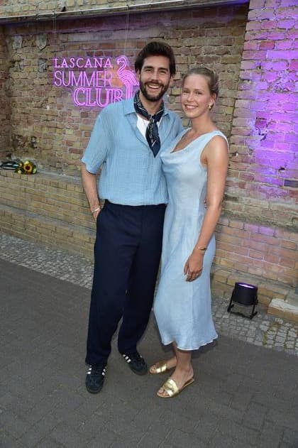 GermanyPremiere JURASSIC World Alvaro Soler with wife Melanie Kroll ã LASCANA Summer Club Ò the well-known Hamburg lingerie and beachwear brand transformed the urban location ãMaayaÒ in Berlin Friedrichshain into a tropical oasis with pool in Berlin, on 02 07 2025 Photopress Mueller