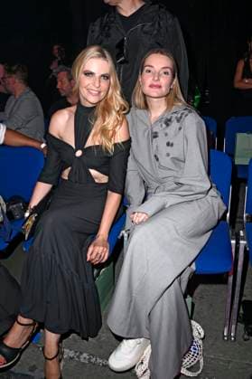 Tanja Bülter and Marie von den Benken at the Marcel Ostertag Fashion Show at Berlin Fashion Week S S 2026 in the Uber Eats Music Hall Berlin, 02 07 2025 Foto:xN.xKubelkax xFuturexImagex ostertag_5704