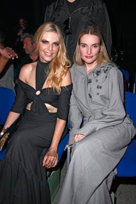 Tanja Bülter and Marie von den Benken at the Marcel Ostertag Fashion Show at Berlin Fashion Week S S 2026 in the Uber Eats Music Hall Berlin, 02 07 2025 Foto:xN.xKubelkax xFuturexImagex ostertag_5705