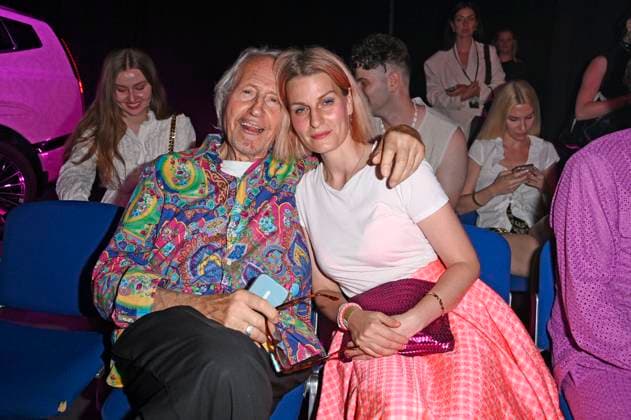 Reiner Schöne with his wife Anja Schöne at the Marcel Ostertag Fashion Show at Berlin Fashion Week S S 2026 in the Uber Eats Music Hall Berlin, 02 07 2025 Foto:xN.xKubelkax xFuturexImagex ostertag_5708