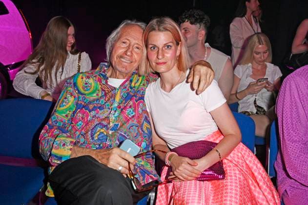 Reiner Schöne with his wife Anja Schöne at the Marcel Ostertag Fashion Show at Berlin Fashion Week S S 2026 in the Uber Eats Music Hall Berlin, 02 07 2025 Foto:xN.xKubelkax xFuturexImagex ostertag_5709