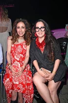 Anastasia Zampounidis and Miyabi Kawai at the Marcel Ostertag Fashion Show at Berlin Fashion Week S S 2026 in the Uber Eats Music Hall Berlin, 02 07 2025 Foto:xN.xKubelkax xFuturexImagex ostertag_5712