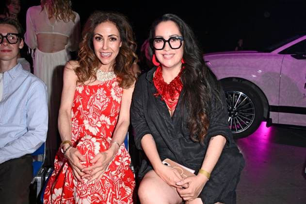 Anastasia Zampounidis and Miyabi Kawai at the Marcel Ostertag Fashion Show at Berlin Fashion Week S S 2026 in the Uber Eats Music Hall Berlin, 02 07 2025 Foto:xN.xKubelkax xFuturexImagex ostertag_5713