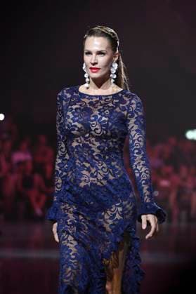 Model at the Marcel Ostertag Fashion Show at the Berlin Fashion Week S S 2026 in the Uber Eats Music Hall Berlin, 02 07 2025 Foto:xN.xKubelkax xFuturexImagex ostertag_5729