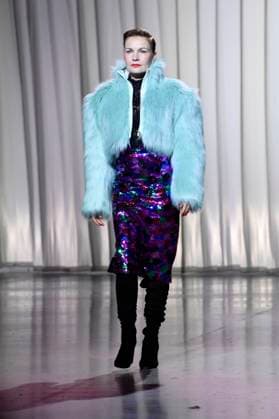 Model at the Marcel Ostertag Fashion Show at the Berlin Fashion Week S S 2026 in the Uber Eats Music Hall Berlin, 02 07 2025 Foto:xN.xKubelkax xFuturexImagex ostertag_5731