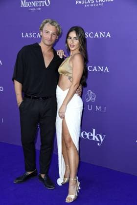 Sarah Engels and Joti Polizoakis at the LASCANA SUMMER CLUB as part of Berlin Fashion Week at Maaya in Berlin on 02 07 2025