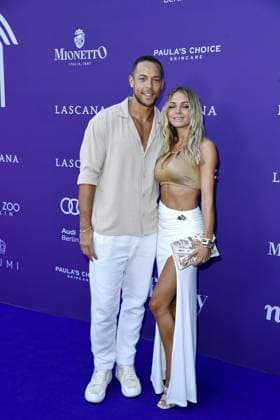 Andrej Mangold and Annika Jung at the LASCANA SUMMER CLUB as part of Berlin Fashion Week at Maaya in Berlin on 02 07 2025