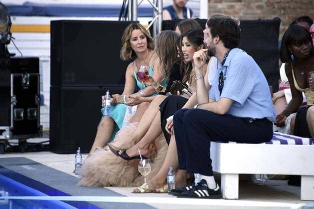 Bettina Cramer and Ãlvaro Soler at the LASCANA SUMMER CLUB as part of Berlin Fashion Week at Maaya in Berlin on 02 07 2025