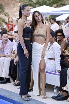 Amira Aly and Sarah Engels at the LASCANA SUMMER CLUB as part of Berlin Fashion Week at Maaya in Berlin on 02 07 2025