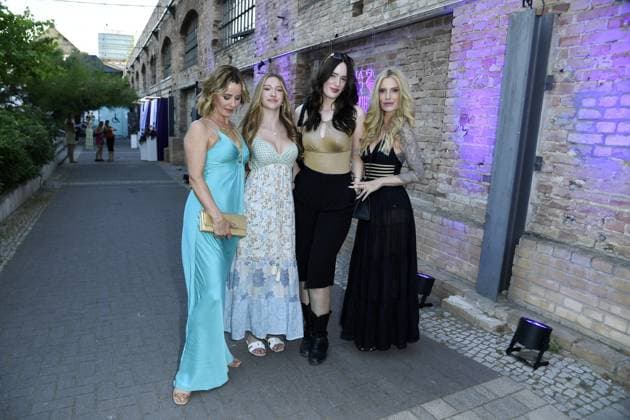 Bettina Cramer with daughter Carla Cramer and Tara Neven du Mont with her mother Mirja du Mont at the LASCANA SUMMER CLUB as part of Berlin Fashion Week at Maaya in Berlin on 02 07 2025