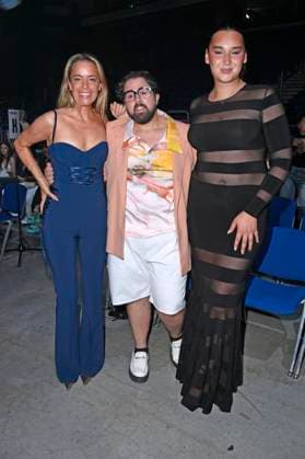 Marina Hoermanseder, Steven Preisner and Katharina Damm at the Kilian Kerner Fashion Show at Berlin Fashion Week S S 2026 in the Uber Eats Music Hall Berlin, 02 07 2025 Foto:xN.xKubelkax xFuturexImagex kerner_5704