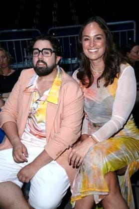 Steven Preisner and Saskia Grimm at the Kilian Kerner Fashion Show at Berlin Fashion Week S S 2026 in the Uber Eats Music Hall Berlin, 02 07 2025 Foto:xN.xKubelkax xFuturexImagex kerner_5708