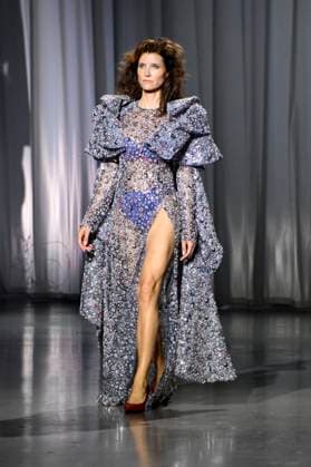 Model at the Kilian Kerner Fashion Show at the Berlin Fashion Week S S 2026 in the Uber Eats Music Hall Berlin, 02 07 2025 Foto:xN.xKubelkax xFuturexImagex kerner_5727