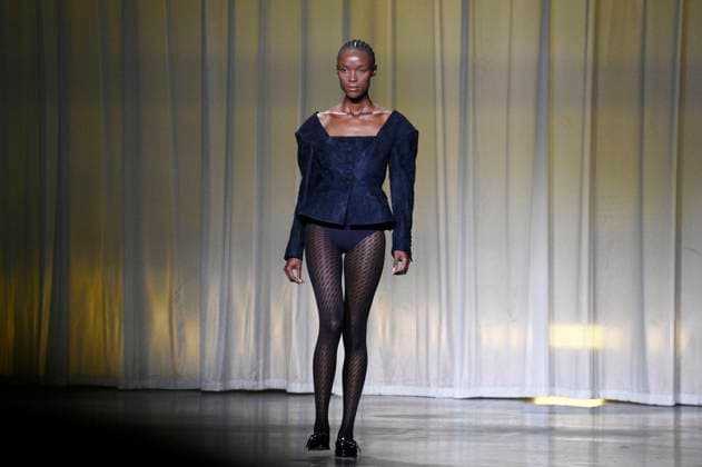 Model at the Danny Reinke Fashion Show at the Berlin Fashion Week S S 2026 in the Uber Eats Music Hall Berlin, 02 07 2025 Foto:xN.xKubelkax xFuturexImagex reinke_5735