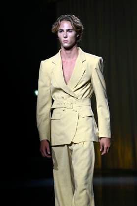 Model at the Danny Reinke Fashion Show at the Berlin Fashion Week S S 2026 in the Uber Eats Music Hall Berlin, 02 07 2025 Foto:xN.xKubelkax xFuturexImagex reinke_5737
