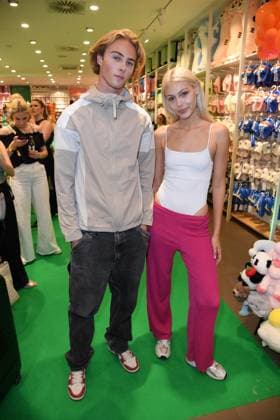 Moritz Rüdiger, Daniela Djokic at the WALK of Mumuso in the Mall of Berlin as part of Berlin Fashion Week SS26 Spring Summer 2026 on 03 07 2025
