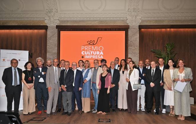 Milan, Italy CULTURE + BUSINESS AWARD 2024 2025 Enhance and promote Sponsorships and Partnerships, Corporate Cultural Productions and the application of the Corporate Art Bonus at Palazzo Edison In the photo: selection of finalists of the winners with institutions and presentation  Copyright: xNickxZonnax xipa-agency.netx xNickxZonnax IPA_Agency_IPA59873334