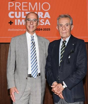 Milan, Italy CULTURE + BUSINESS AWARD 2024 2025 Enhance and promote Sponsorships and Partnerships, Corporate Cultural Productions and the application of the Corporate Art Bonus at Palazzo Edison In the photo: Antonino Caputo and Carmine Caputo  Copyright: xNickxZonnax xipa-agency.netx xNickxZonnax IPA_Agency_IPA59873363