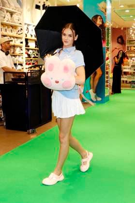 Canel Delice at the Walk of Mumuso as part of Berlin Fashion Week S S 2026 in the Mall of Berlin Berlin, 03 07 2025 Foto:xA.xBuggex xFuturexImagex mumuso_5717