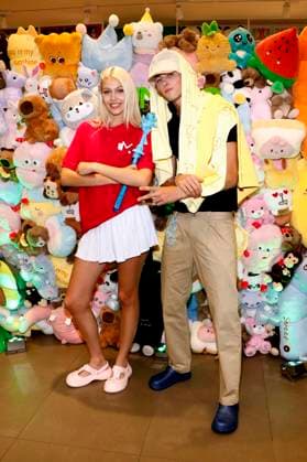 Daniela Djokic and Moritz Rüdiger at the Walk of Mumuso as part of Berlin Fashion Week S S 2026 in the Mall of Berlin Berlin, 03 07 2025 Foto:xA.xBuggex xFuturexImagex mumuso_5734