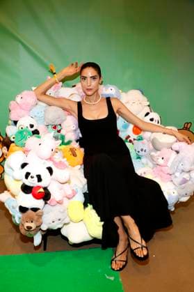 Zoe Helali at the Walk of Mumuso as part of Berlin Fashion Week S S 2026 at the Mall of Berlin Berlin, 03 07 2025 Foto:xA.xBuggex xFuturexImagex mumuso_5736