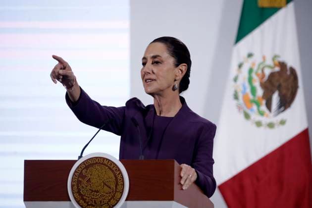 MexicoÃ¢â‚¬â ¢s President Claudia Sheinbaum Pardo, speaks during the presentation of Plan Mexico to the national pharmaceutical industry with the companies Laboratorios Kener and Grupo Neolpharma at news conference at National Palace. on July 3, 2025 in Mexico City, Mexico. Mexico City Mexico - ZUMAe321 20250703_zia_e321_013 Copyright: xLuisxBarronx