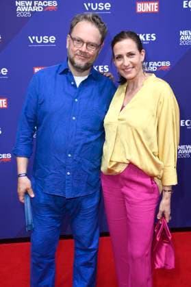 Ulrike Frank with husband Marc Schubring at the presentation of the Bunte New Faces Awards Style 2025 at the Telegraphenamt Berlin, 03 07 2025 Foto:xN.xKubelkax xFuturexImagex faces_5783