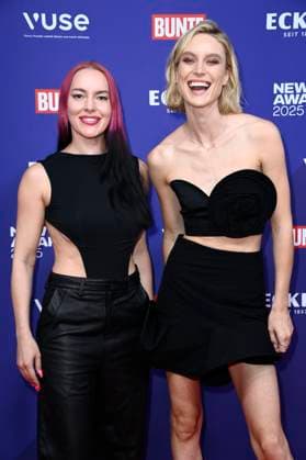 Pretty Pink and Kim Hnizdo at the presentation of the Bunte New Faces Awards Style 2025 at the Telegraphenamt Berlin, 03 07 2025 Foto:xN.xKubelkax xFuturexImagex faces_5795