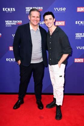 Kevin Kratzsch and Marc Weinmann at the presentation of the Bunte New Faces Awards Style 2025 at the Telegraphenamt Berlin, 03 07 2025 Foto:xN.xKubelkax xFuturexImagex faces_5824