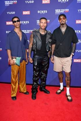 Guest, Jonathan Steinig and Germain Wolf at the presentation of the Bunte New Faces Awards Style 2025 at the Telegraphenamt Berlin, 03 07 2025 Foto:xN.xKubelkax xFuturexImagex faces_5849