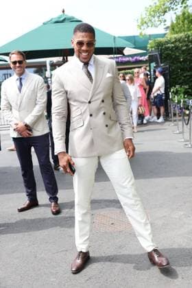 . 04 07 2025. London, United Kingdom. Anthony Joshua arriving on day five of the Wimbledon Tennis Championships in London.  xStephenxLockx xi-Imagesx IIM-26076-0010