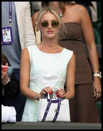 . 04 07 2025. London, United Kingdom. Morgan Riddle watching boyfriend Taylor Fritz match on day five of the Wimbledon Tennis Championships in London.  xStephenxLockx xi-Imagesx IIM-26076-0056